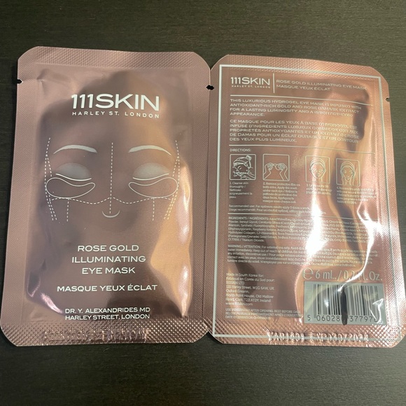 111Skin Rose Gold Illuminating Eye Mask 2 Masks 6 ml .2 fl oz each NEW - Picture 2 of 2